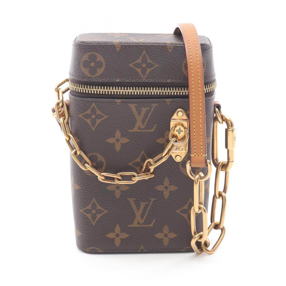 Louis Vuitton Phone Shoulder Bag Canvas Monogram Brown